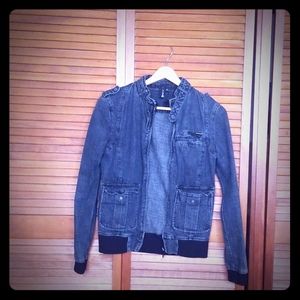 matix denim jacket
